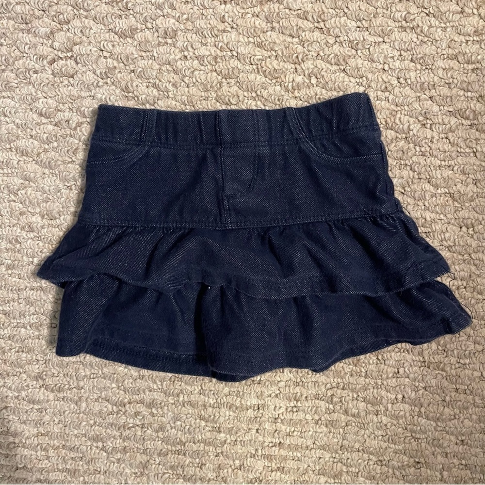 Jumping Beans / TCP | Pink Flamingo Shirt and Jean Skirt Outfit | 6-9 mo - Picture 6 of 8